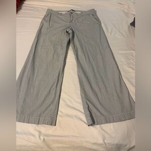 GAP Navy and White Pinstripe Wide Leg Pants size 12